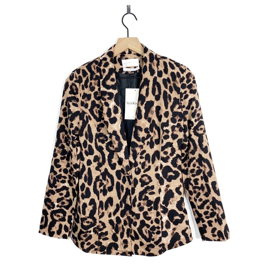 Style Keepers Fierce Leopard Animal Print Blazer